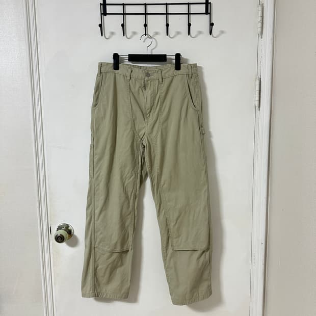 L 디스이즈네버댓 더블니 카펜터팬츠 베이지