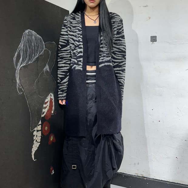 에드하디 모헤어 오리엔탈 롱 가디건 자켓