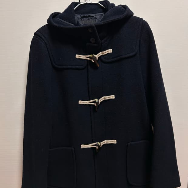 유니클로 블랙 떡볶이 코트 XL