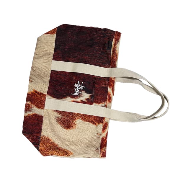 Stussy cowhide extra large tote bag 