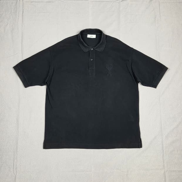 [아미] 톤온톤 아미 드 쾨르 하트 로고 오버핏 카라티 | S00086