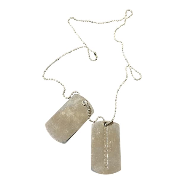 Dolce & Gabbana 로고 각인 군번줄 목걸이