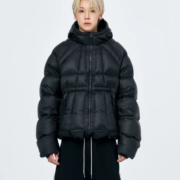 스키즘인듀싱 덕다운 패딩 블랙L 팔아요