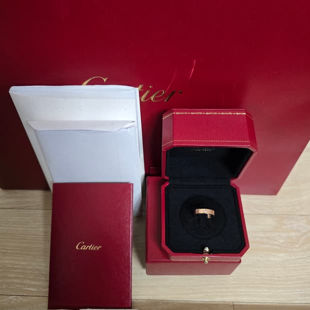 까르띠에 러브링 다이아 핑크골드 49호 새상품