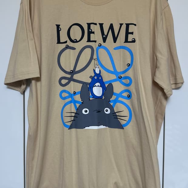 LOEWE 토토로 콜라보 티셔츠 베이지