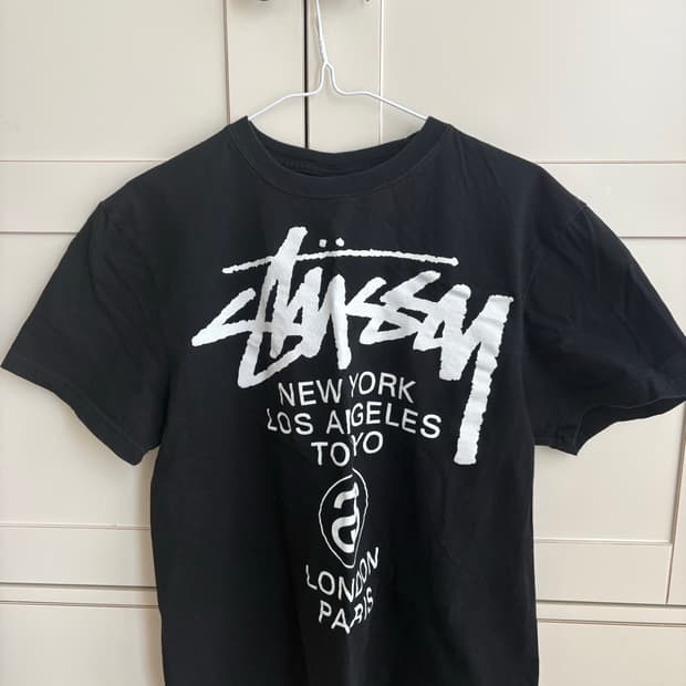 스투시 월드투어 티셔츠 블랙 2024,2025