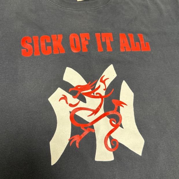 90s 식 오브 잇 올 sick of it all 빈티지 밴드 티셔츠