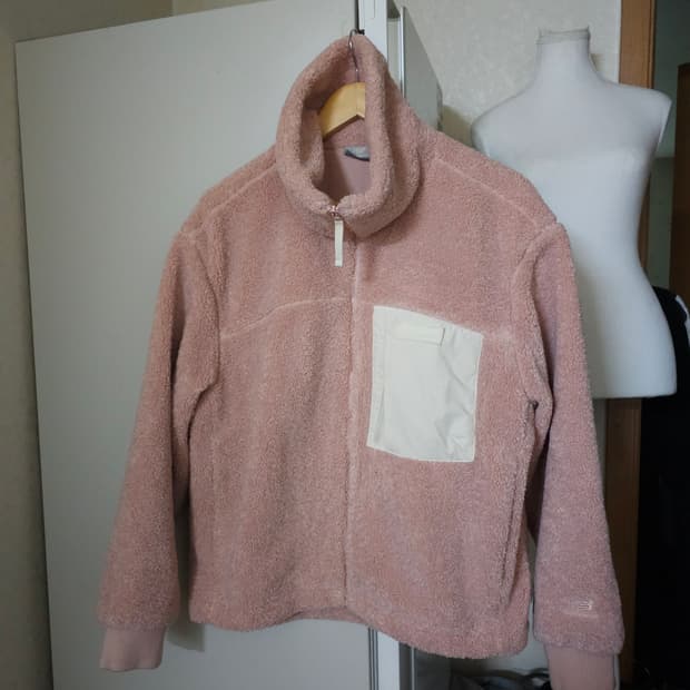 뉴발란스 뽀글이 플리스 핑크 자켓