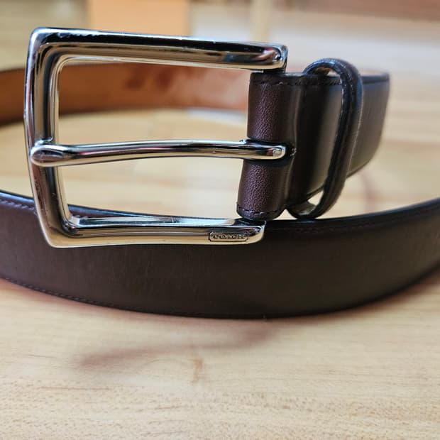 coach 브라운 가죽 벨트