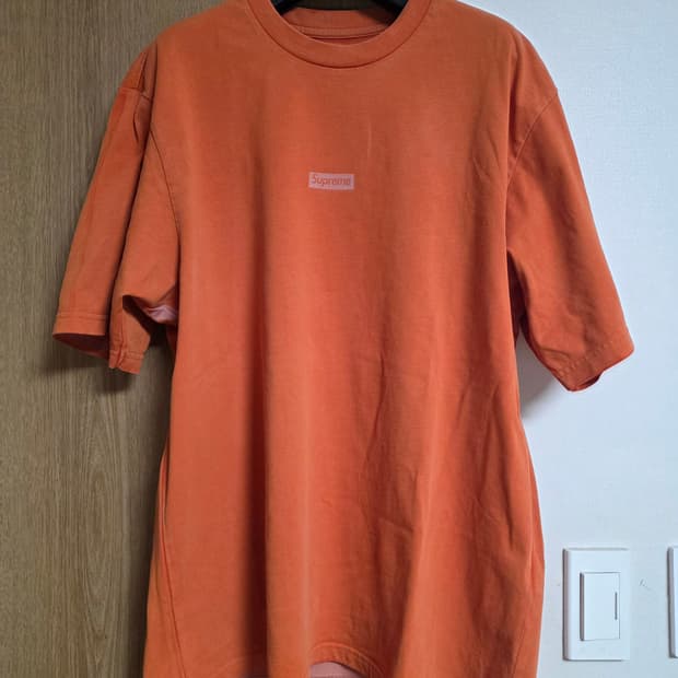 [M] 슈프림 오렌지 반팔 티셔츠
