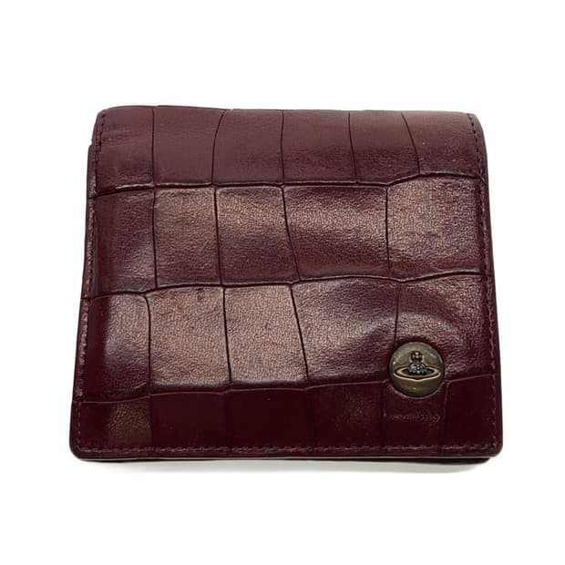 비비안 웨스트우드 크로크형압 레더 지갑