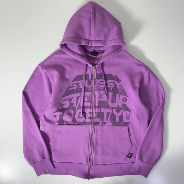 Stussy 스투시 90’s 카툰 스펠 후드집업