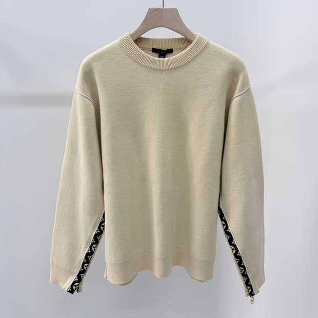 [S급/S] 루이비통 블루 오픈 슬리브 라운지웨어 모노그램 니트