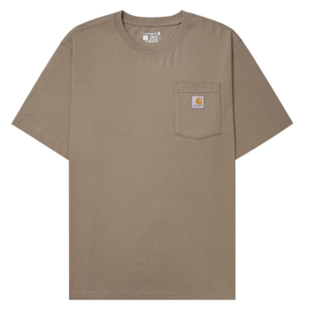 칼하트 루즈 핏 헤비웨이트 레귤러 숏슬리브 포켓 티셔츠 데저트