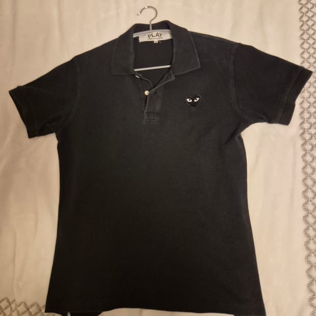 꼼데가르송 플레이 폴로 티셔츠 블랙와펜 M