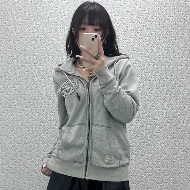 버커루 올드스쿨 빈티지 스트릿 고딕 펑크 후드집업 M C10787