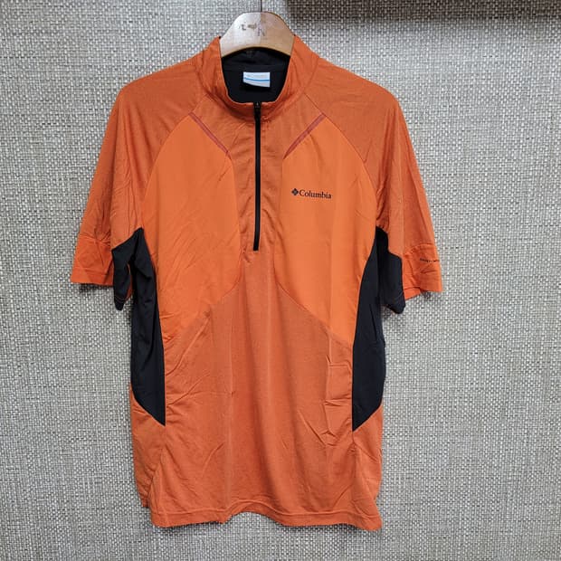 L사이즈 컬럼비아 기능성 집업 반팔티셔츠 등산 아웃도어 