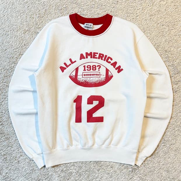 매장판) 와일드동키 All American 맨투맨 화이트