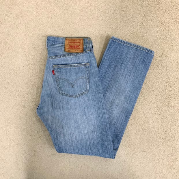 빈티지 리바이스 501 워싱 데님팬츠(30사이즈) 남자청바지 연중청