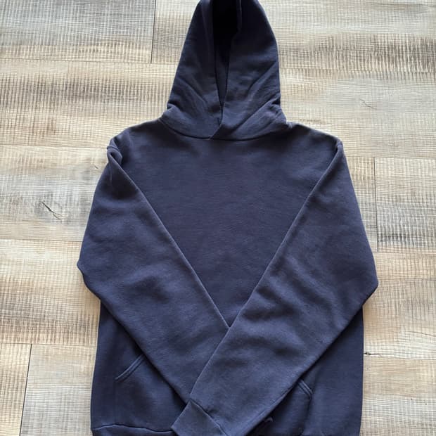 [M] 90s 러셀 후드티 스웻 블랭크 네이비 빈티지