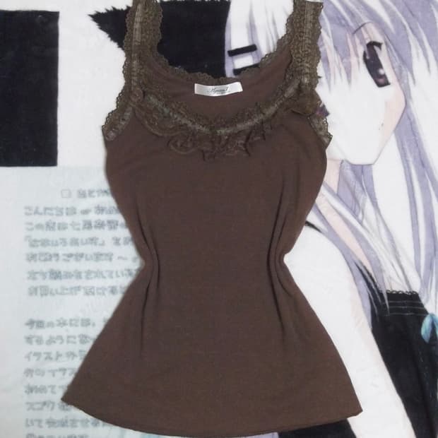 히메갸루 라떼갸루 공겜여주 로걀 레이스 빈티지 슬리브리스 나시 슬립