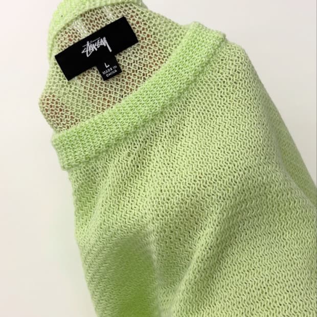 STUSSY 스투시 라이트 센서티브 그린 니트 