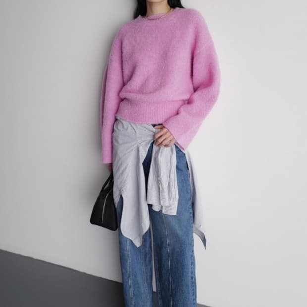 오르 부클 울 루즈핏 니트