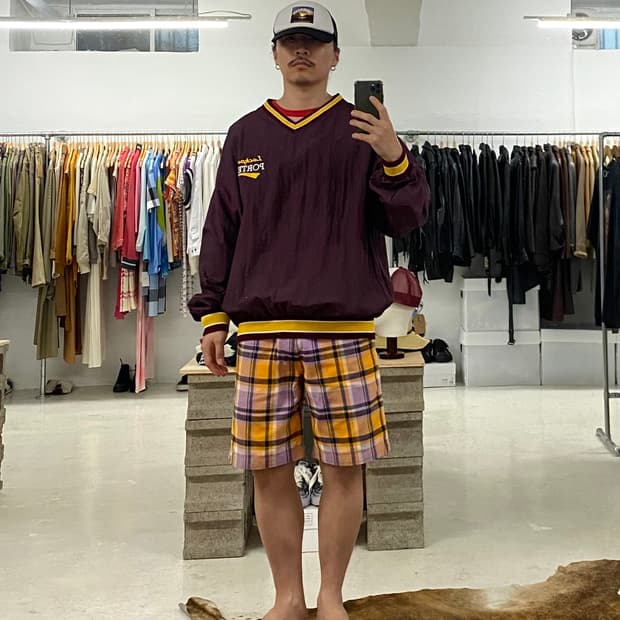 BAPE check half pants 베이프 체크 숏츠