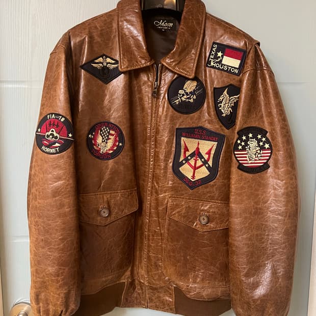 탑건 패치 A-2 가죽자켓