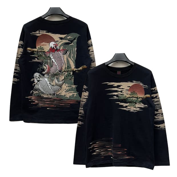 VTG 빈티지 오리엔탈 자수 긴팔 롱슬리브 XL