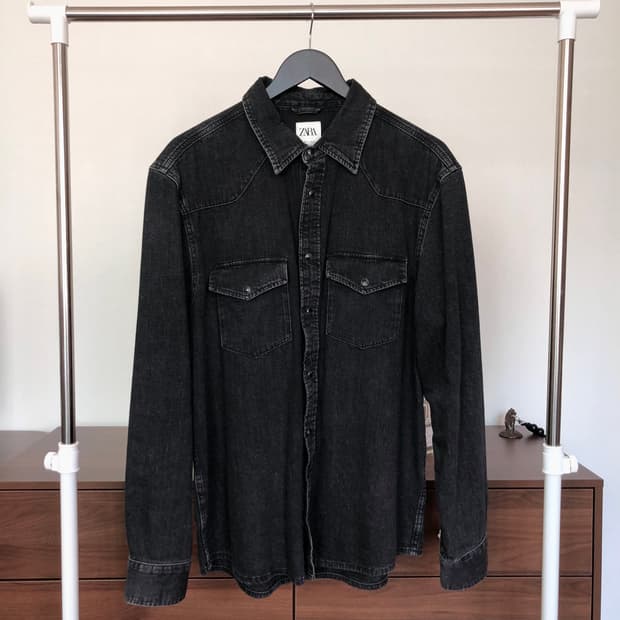 자라 데님 셔츠