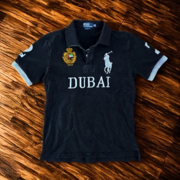 폴로 랄프로렌 두바이 빅포니 메쉬 반팔 카라티 블랙