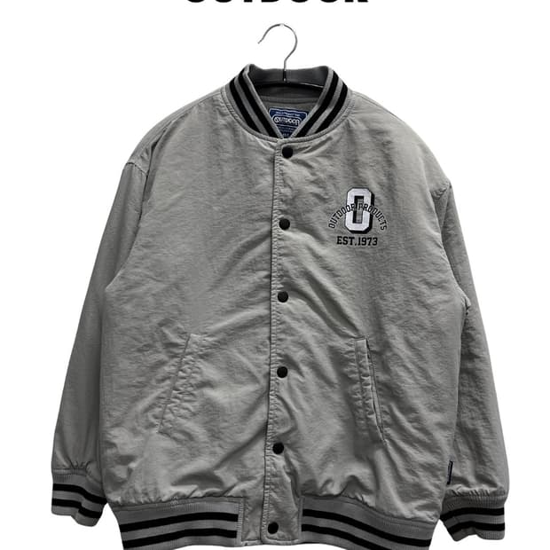 아웃도어 키즈/우먼스 바시티 패딩 점퍼 그레이