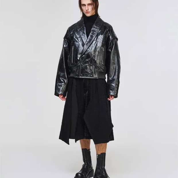 송지오컬렉션 숄카라 레더 자켓48