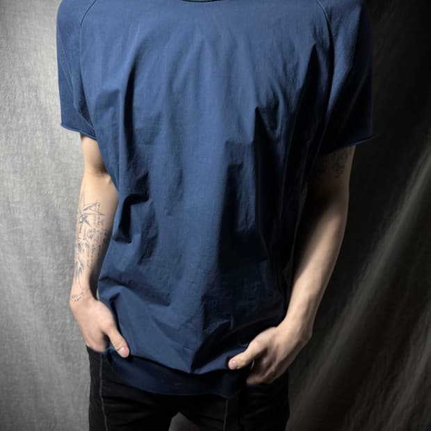 wjk Raglan Raw-cut Layered T-shirt 