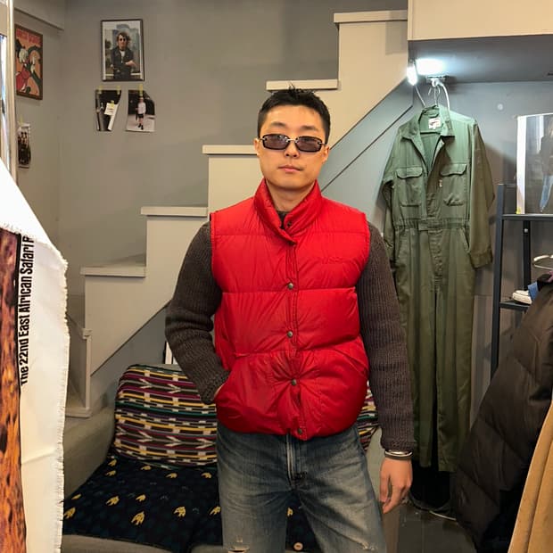 00’s LL Bean Red small logo vest