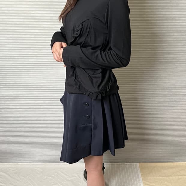 comme des garçons detail ruffle T