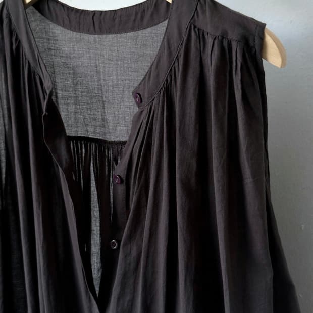 shirred design loose 2way onepiece
