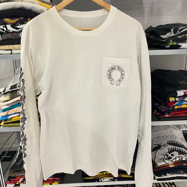 크롬하츠 홀스슈 플로랄 롱슬리브 화이트 L