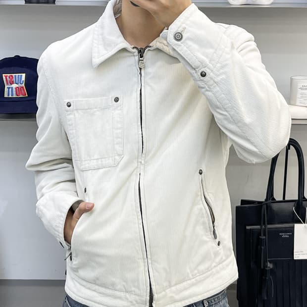 캘빈클라인 진빈클라인 진 투웨이 코듀로이 바이커 자켓