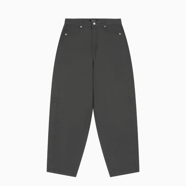 오헤시오 WIDE CURVED PANTS, CHARCOAL