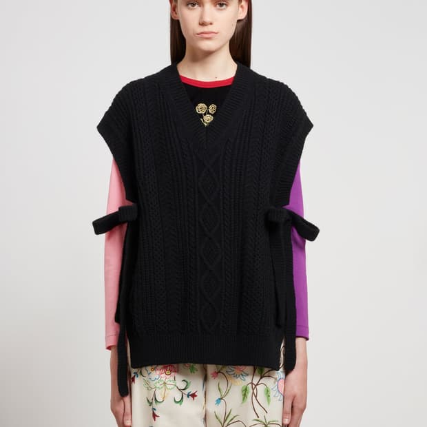 22aw 타오 꼼데가르송 셔틀랜드 울 니트 베스트 s