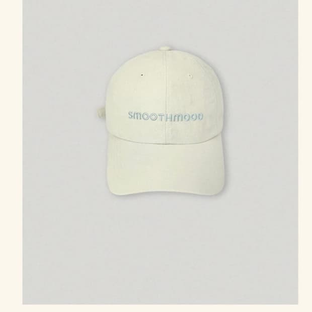 스무스무드 모자 크림 로고 나일론 볼캡