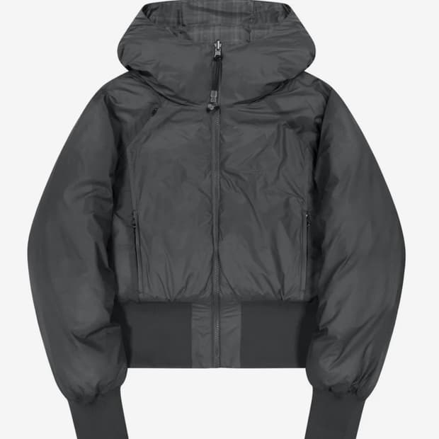 오호스 체크 리버시블 패딩