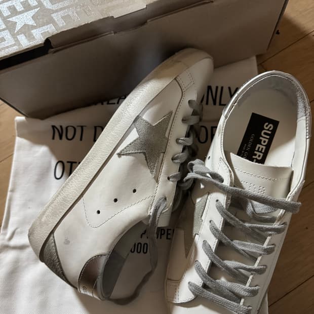 골든구스 슈퍼스타 화이트 실버탭 39