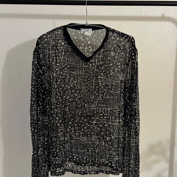 Versace Vintage Sheer Pattern Longsleeve