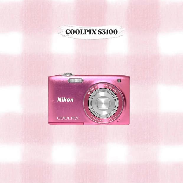 니콘 쿨픽스 S3100 핑크 빈티지디카