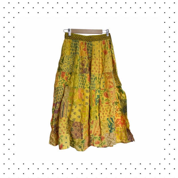 패치워크 스커트