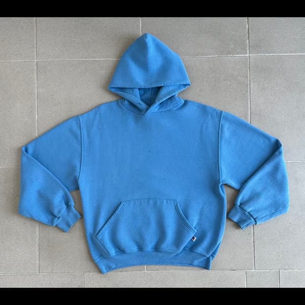 90s 빈티지 러셀 후드 베이비 블루 M
