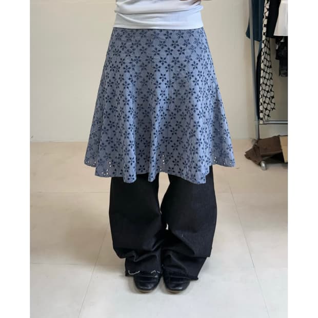 Courreges 펀칭 스커트
